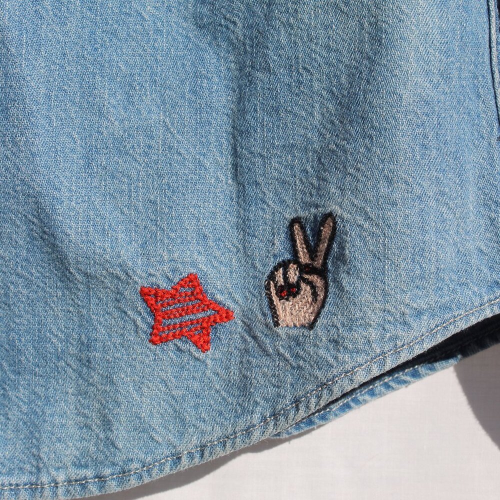 Levi Strauss Jean Shirt with Embroidery Size S - Picture 3 of 8